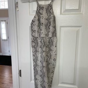 Snakeskin mini dress